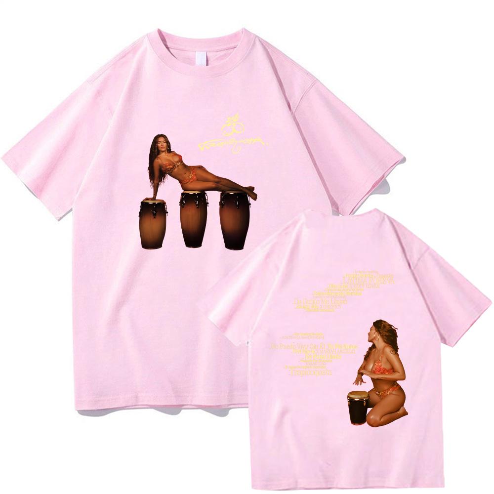 Футболка Karol G Karol G Tropicoqueta Новые графические футболки Хлопок Высокое качество Мягкая одежда Повседневная Женская Мужская Летняя Дышащая Майка