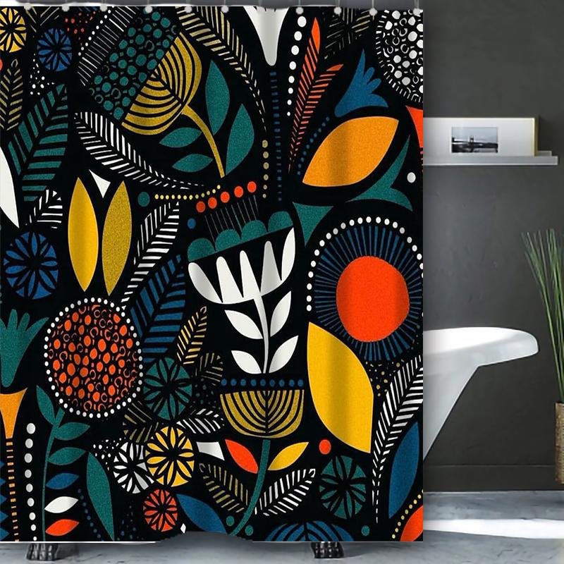 Тропическая Растение Занавеска для Ванной Комнаты Водонепроницаемая Занавеска для Душа с 12 Крючками Домашний Декор Бесплатная Доставка