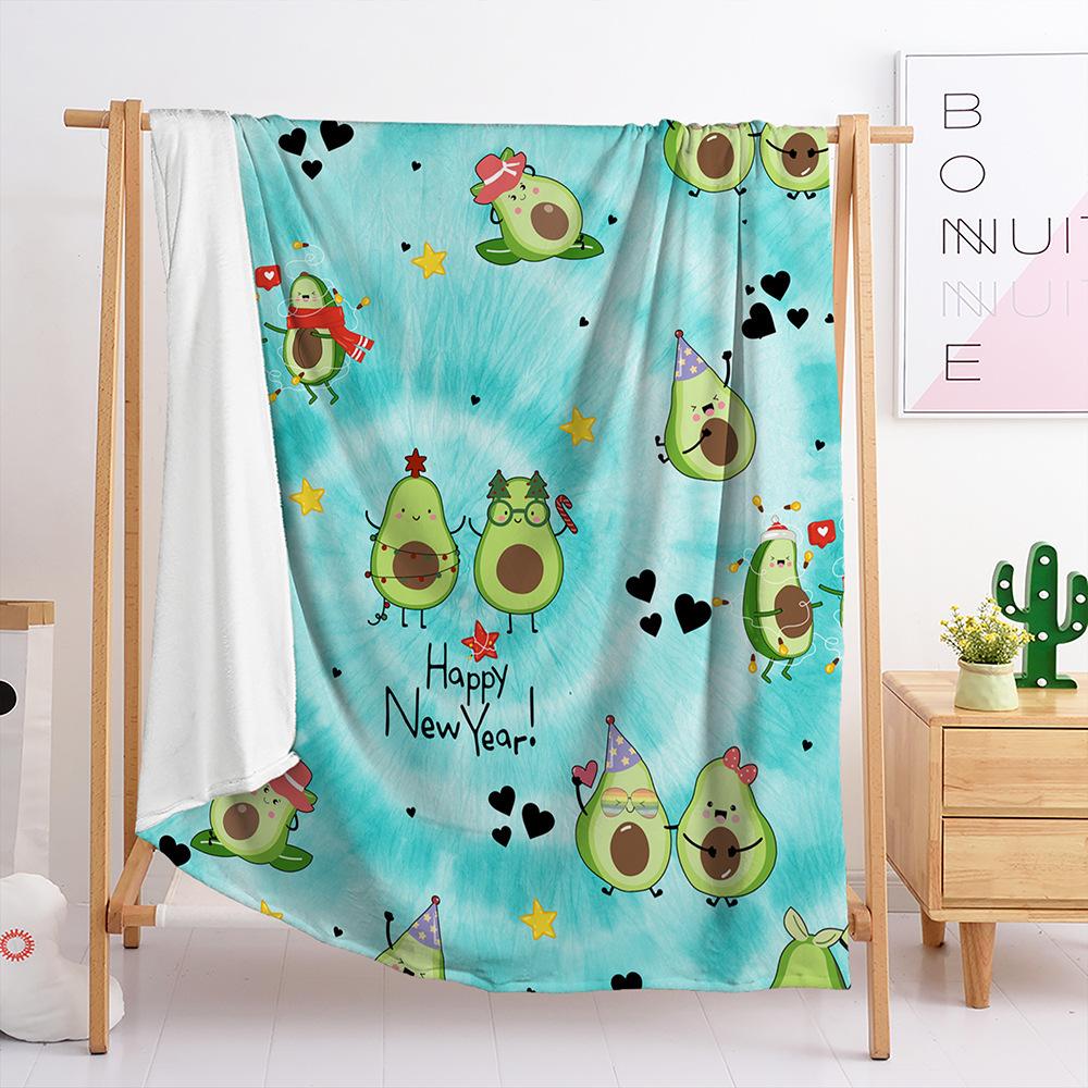 Blanket Flannel Blanket Illustration Flower Animal 3D Digital Printing Blanket Cover Blanket