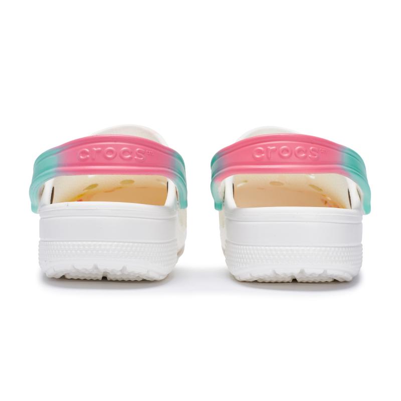 Crocs Classic Clog 811 Изготовлено Rainbow Bridge Специальная обувная коробка Облака Клоги Унисекс Белый Радуга