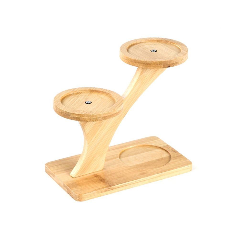 Садовые принадлежности Бамбуковый деревянный поднос Суккуленты Бонсай Органайзер Подставка для цветочных горшков 3 яруса