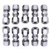 Threads Brake Line Fittings 3/16 Inch 10Pcs Fittings Assortment Compression Union Fit for 3/16 Inch Tube 4.75mm Brake