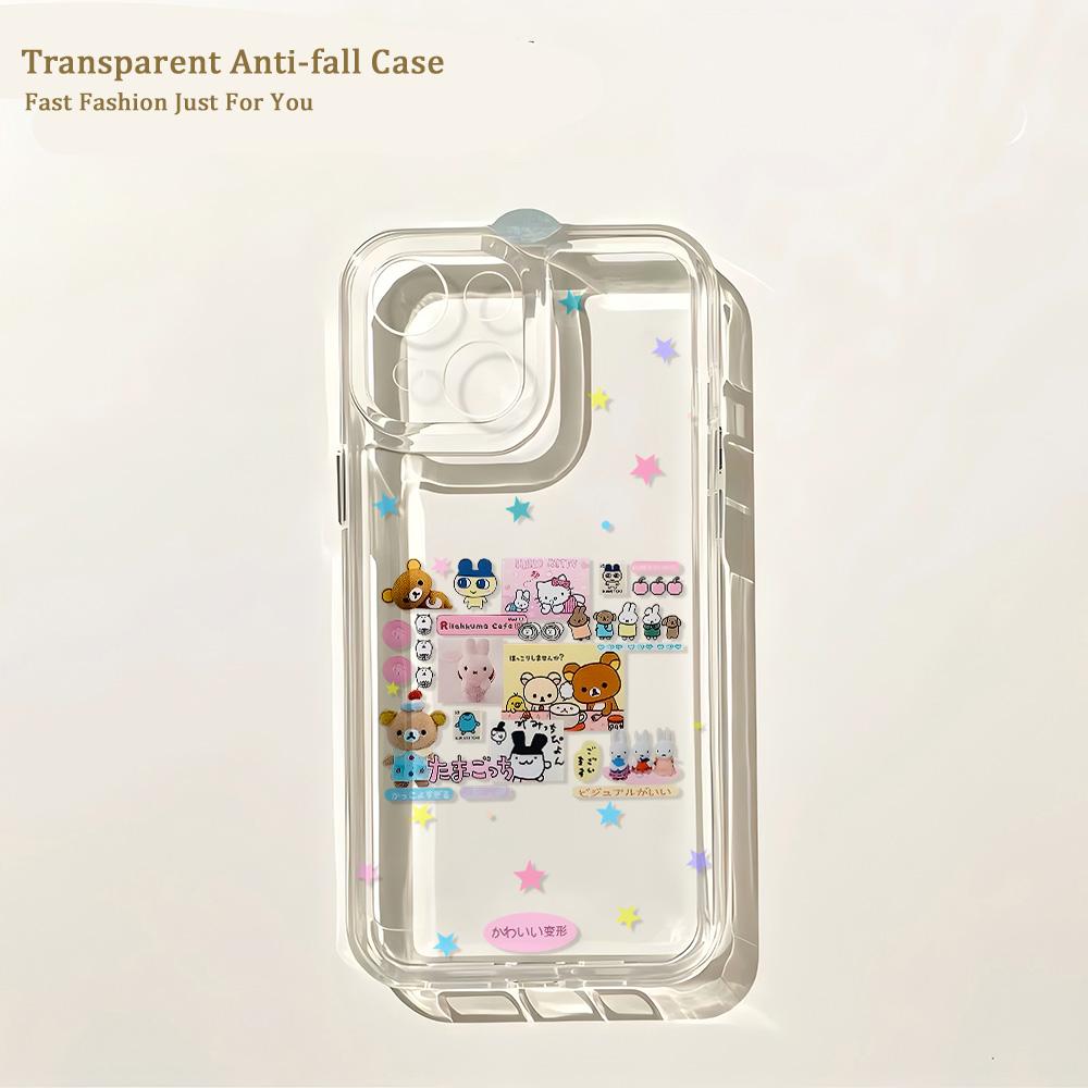 Милый чехол для телефона Tamagotchis для IPhone 17 16 16e 15 14 13 12 11 Mini Pro Max X XR XSMax 7 8 Air Plus Прозрачная задняя крышка