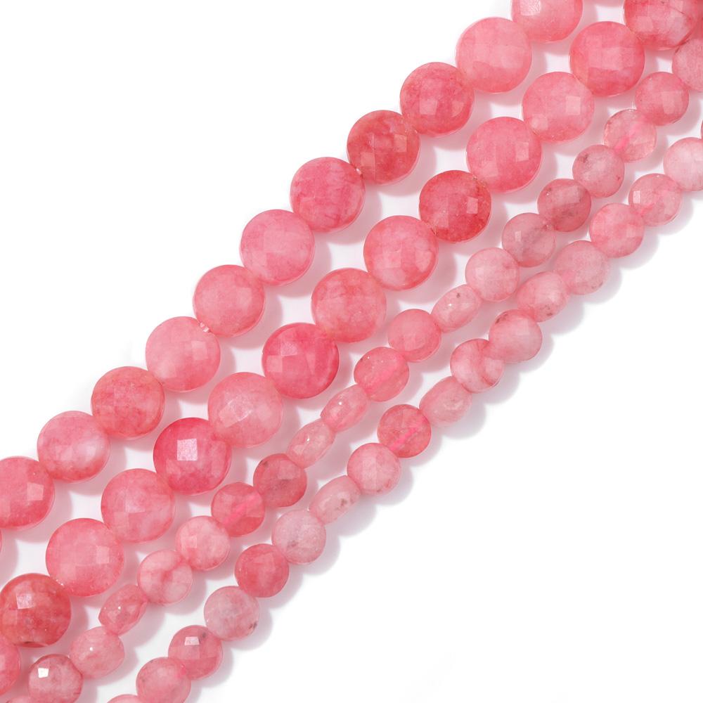 4/6mm Faceted Round Coin Stone Bead Accessories Flat Small Quality Crystal Gem Quartz Amazonite Lapis Bead Charm For DIY Jewelry