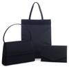 Japanese Black Formal Sub Fukusa Ceremonial Entrance Kindergarten Entrance Graduation Graduation Good Night Bag, Bag, 3-piece Set, Black,