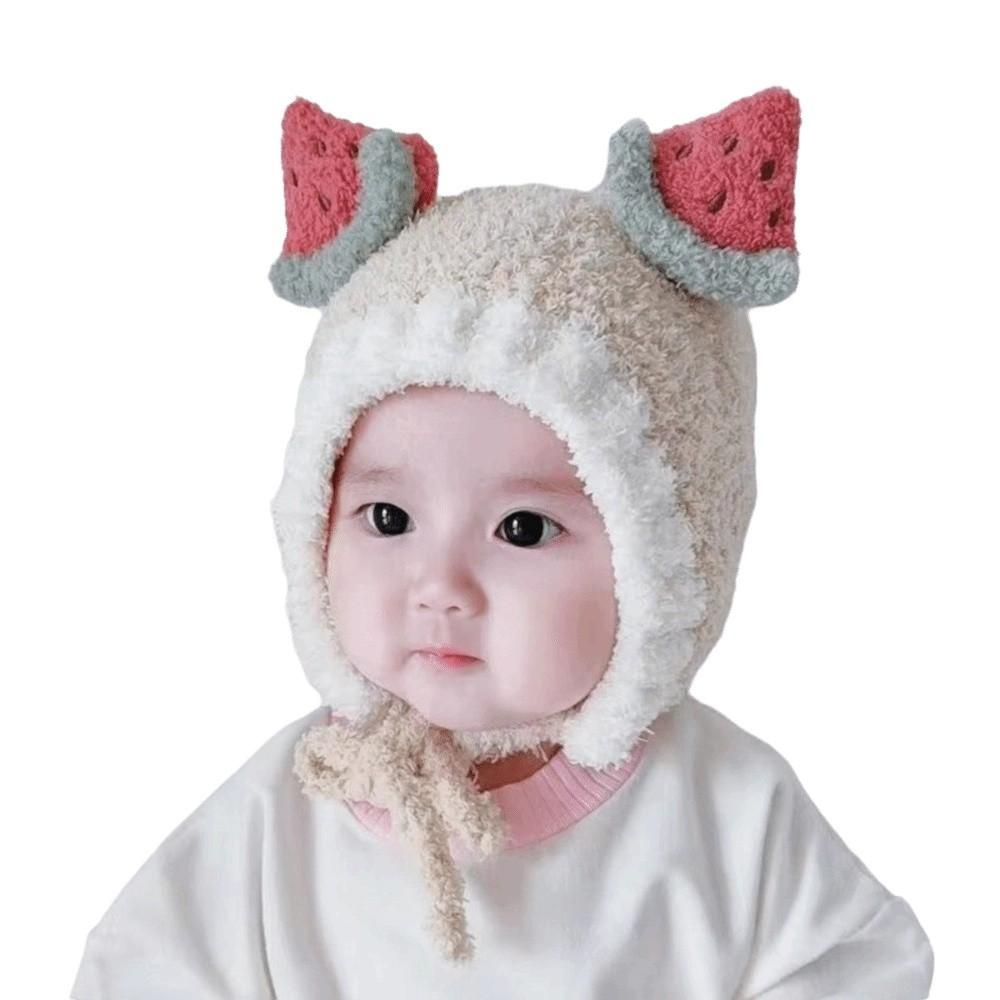 Winter Fruit Ear Hat Fleece Ear Protection Hat Lovely Baby Beanie Cap Kids
