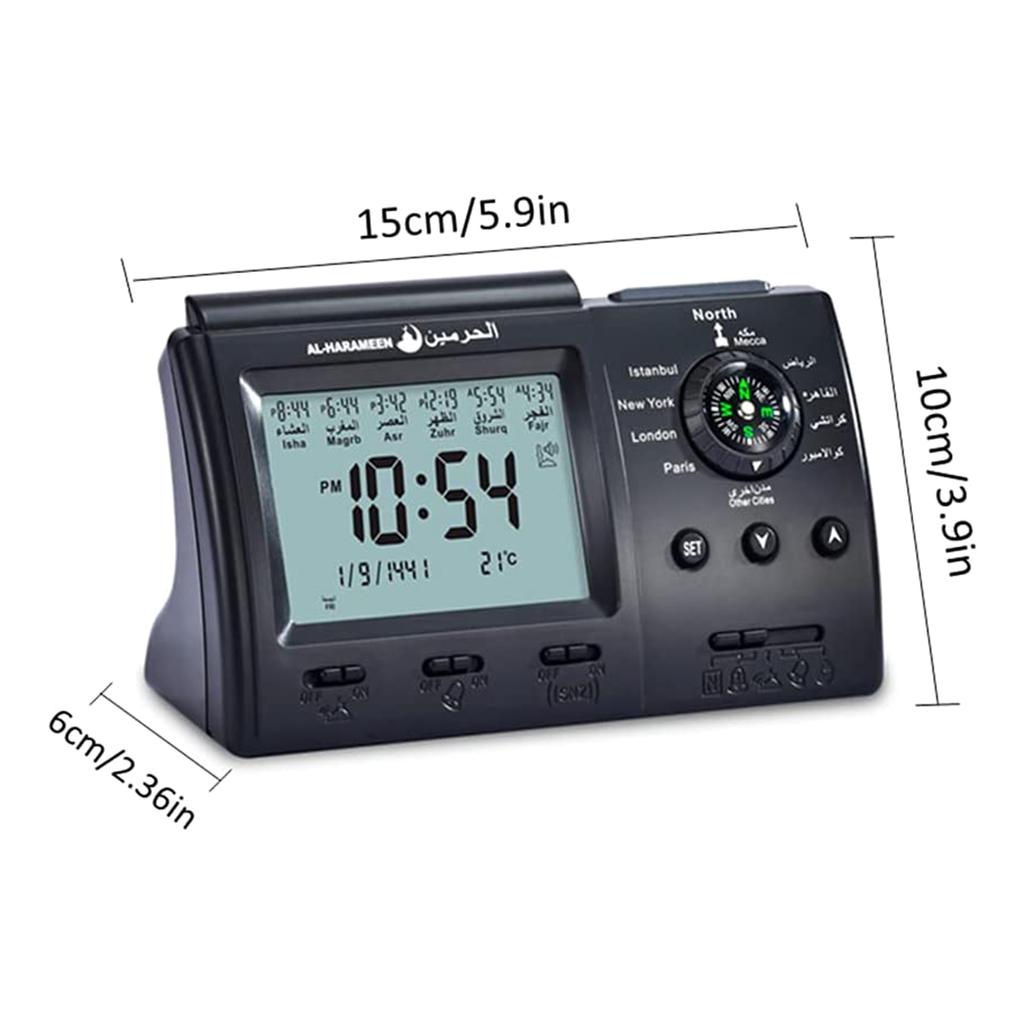 Азан Настольные часы Мусульманские настольные часы Ремесла Домашнее украшение для дома Спальня Общежитие Офисные принадлежности