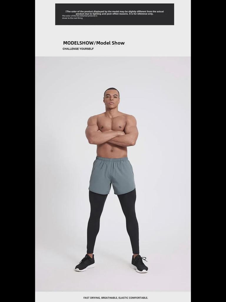 Мужские профессиональные шорты для марафона 2024 года с подкладкой — двухслойные, 3-дюймовые, тренд для легкой атлетики и фитнеса