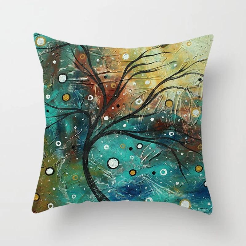 Creative Tree Pattern Pillowcase Interior Decoration Office Living Room Home Pillowcase