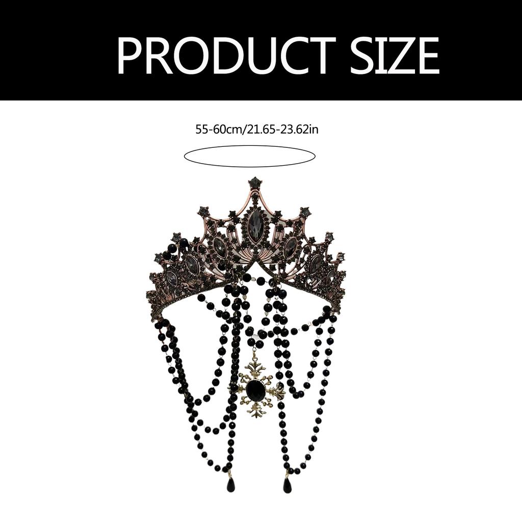 Gothic Crown Headpiece Virgin Mary Headwear Medieval Princess Queen Headband Suitable for Photography Stage Props