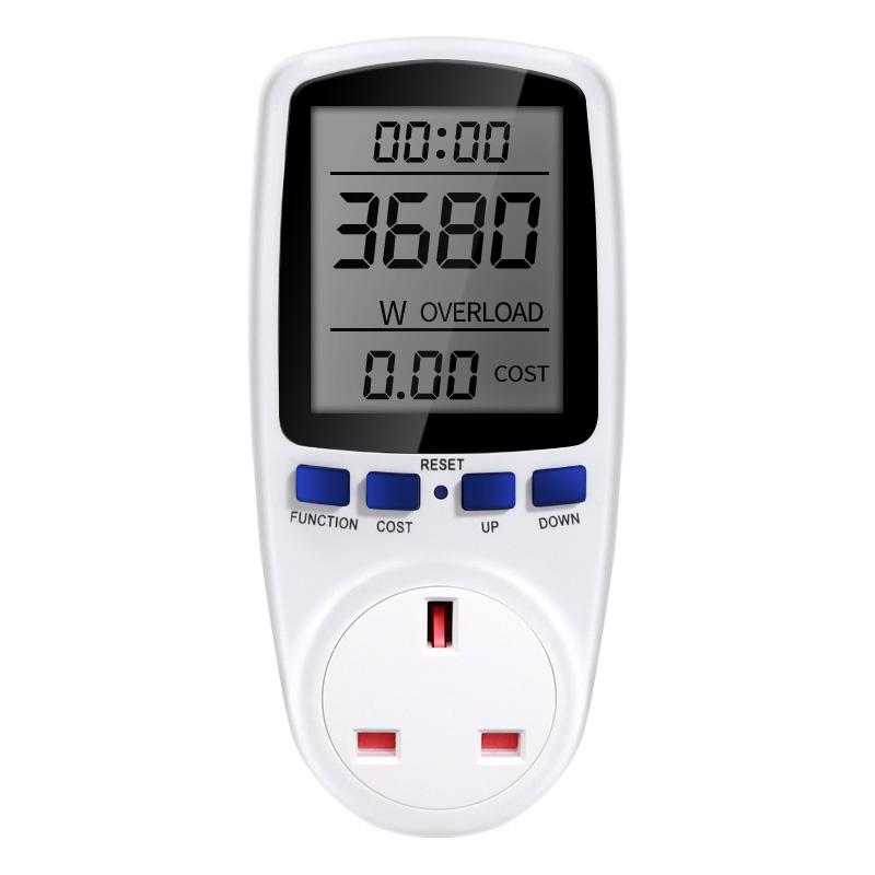 Digital Wattmeter Energy Meter Wattage Electricity Kwh Power Meter LCD Power Meter Outlet Power Analyzer Power Switch EU US UK