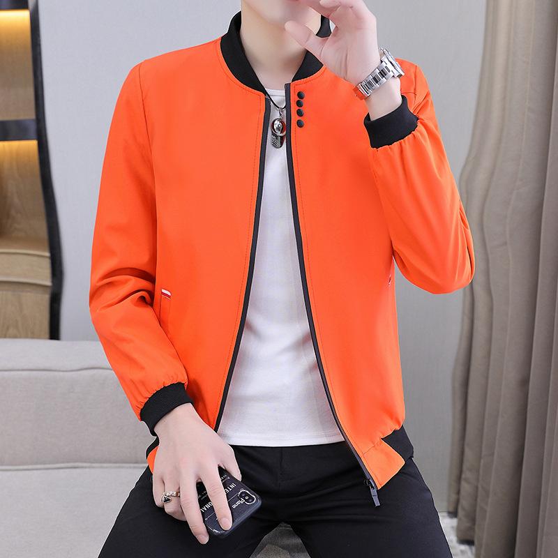 Jacket Men's Spring and Autumn New Work Jacket Men's Solid Color Loose Trendy Baseball Uniform Men's Casual Sports Jacket
