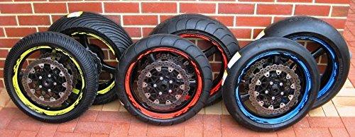MOTOINKZ GP2 17-дюймовые наклейки на диски, универсальная посадка (красный)