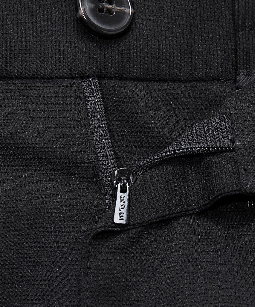 Mind Bridge [Air Cool] Mesh Semi-Wide Cargo Full Elastic Waist Black Half Pants