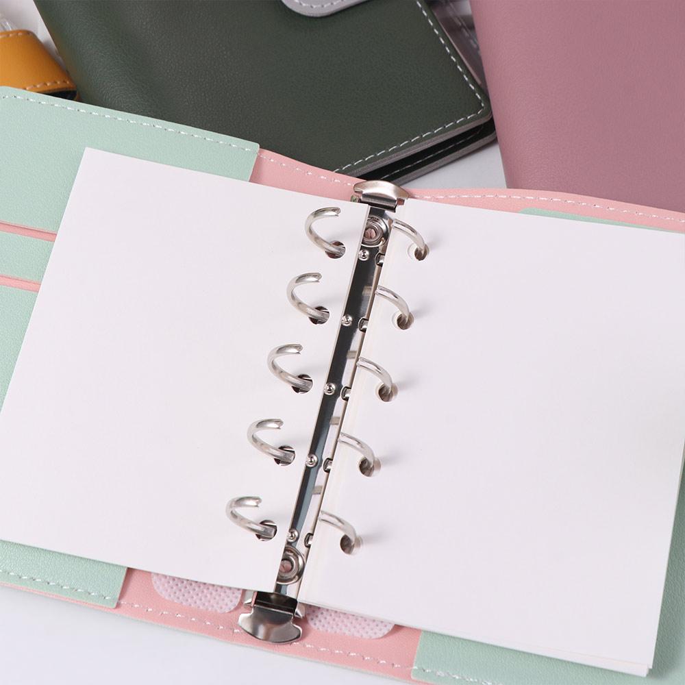 M5 PU Loose Leaf Notebook Mini DIY Binder Notebook Creative Portable Notebook  Study