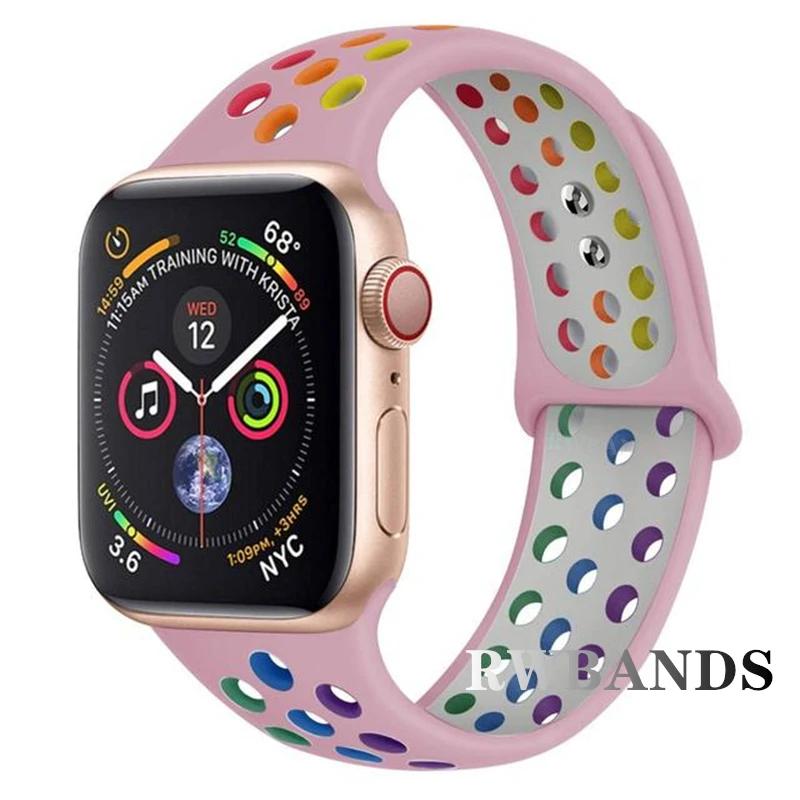Спортивный ремешок для Apple Watch Band 46 мм 44 мм 40 мм 42-38-41 мм 45 мм Дышащий браслет iWatch Series 10 9 8 7 6 SE 5 3 Ultra 2 49 мм