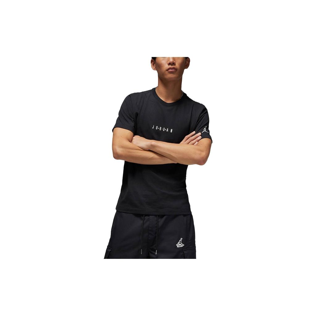 Air Jordan Embossed Air Crew T-Shirt 'Black' Men's DM3183-010