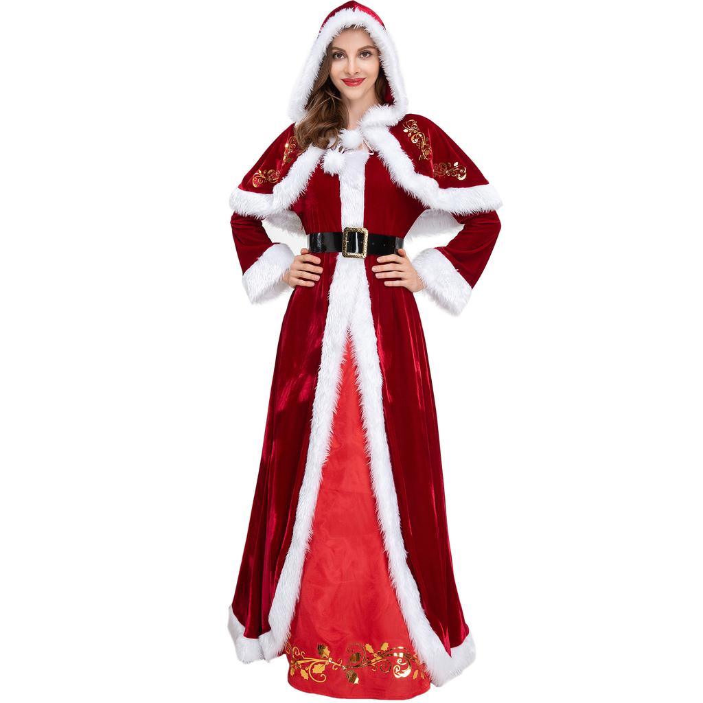 Christmas Queen Dress, Plus Size Christmas Dress, Christmas Costume, Tail Teeth Party Costume