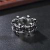 Кольцо с сердцем вороны Ins Европейский и американский ретро-тренд Двухслойное сердце вороны Крест Унисекс