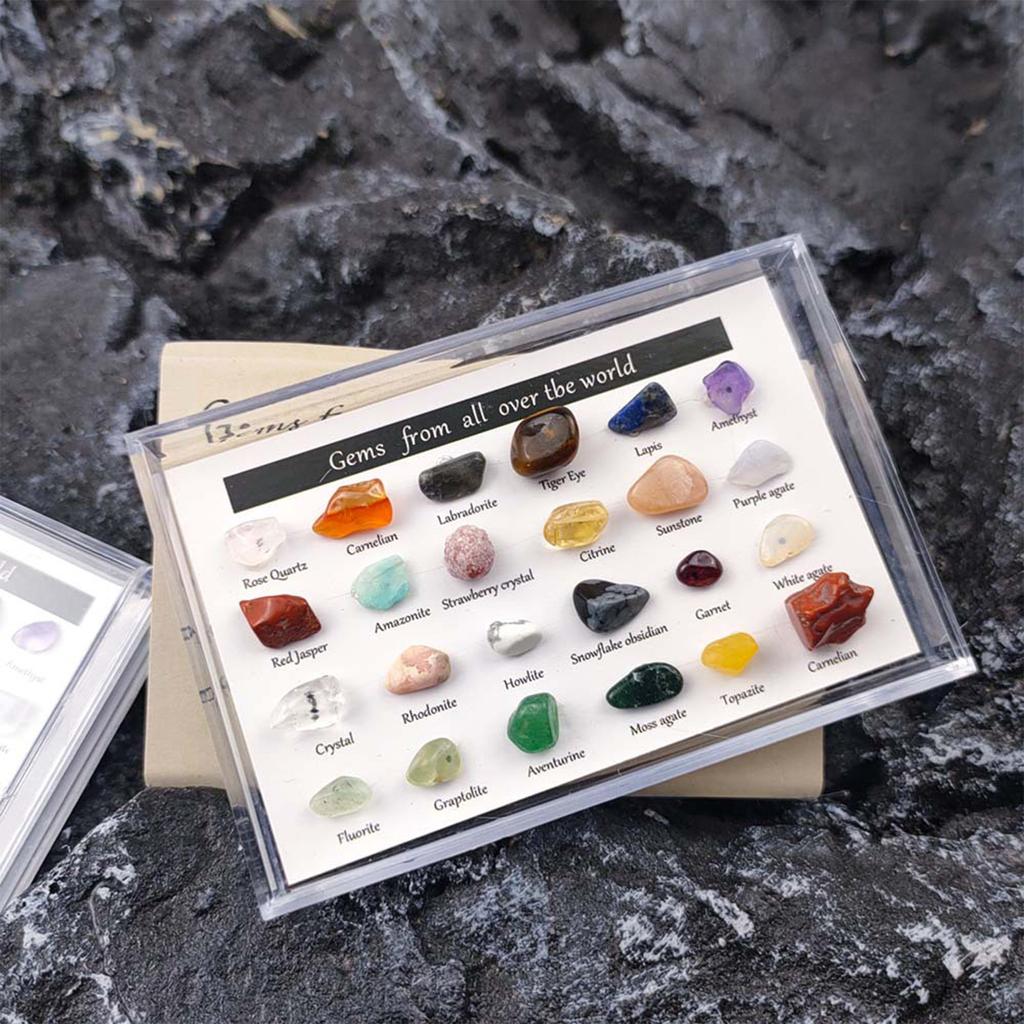 2021 Advent Calendar - 24 Pcs Mini Size Natural Crystal Agate Stone Rocks, Minerals  Fossils Advent Calendar