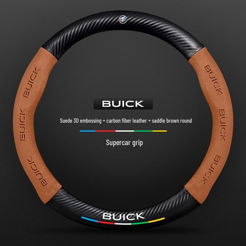 Genuine Leather Steering Wheel Cover for Buick: Encore, Verano, Excelle, Regal, LaCrosse, GL8