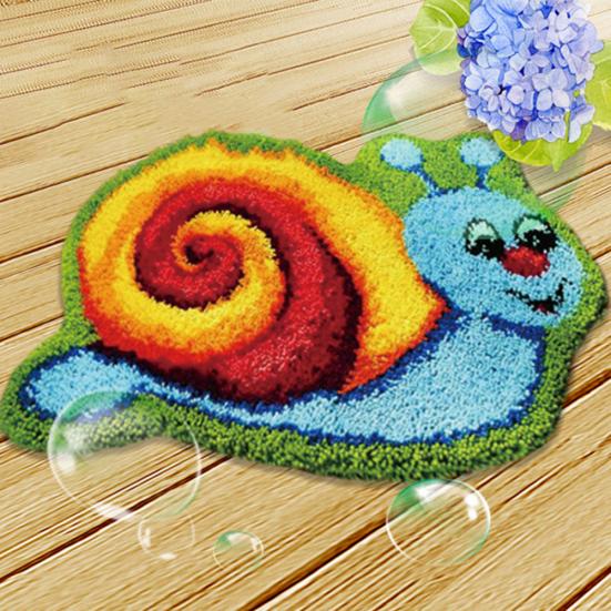 3D Embroidery Carpet Needlework DIY Craft Fuzzy Rug Unfinished Crochet Cushion