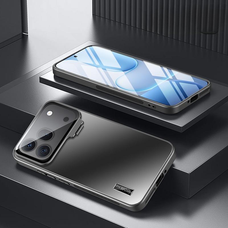 Metal Camera Lens Holder Case For Huawei Honor 600 600Pro Matte Stand Shockproof Back Cover For Honor 600 Pro Shell Bumper