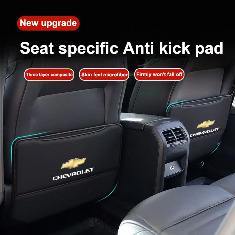 AABHK1 Auto Interiors For Chevrolet Spark Captiva Cruze Tracker Epica Car Seat Back Anti Kick Protectors Cover Mat Leather Seatback Pad