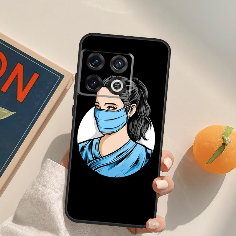 Мультяшный чехол с изображением врача, медсестры и лекарств для OnePlus 12R 13R 13T 10R 15 13 12 11 10T 8T Nord CE 4 3 2 Lite N20 N30 Nord 5