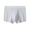 Men Boxers Bulge Pouch Thin Seamless Ice Silk Mid Waist Mesh High Elasticity Solid Color Moisture-wicking Men Underpants Daily Sport Underwear