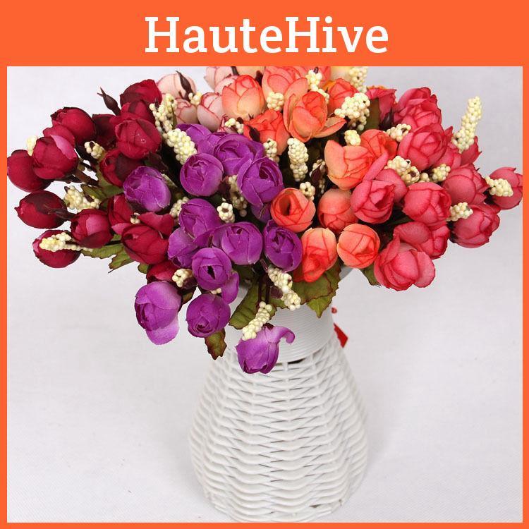 Элегантные искусственные цветы бутоны чайной розы для свадебного букета и свадебного декора