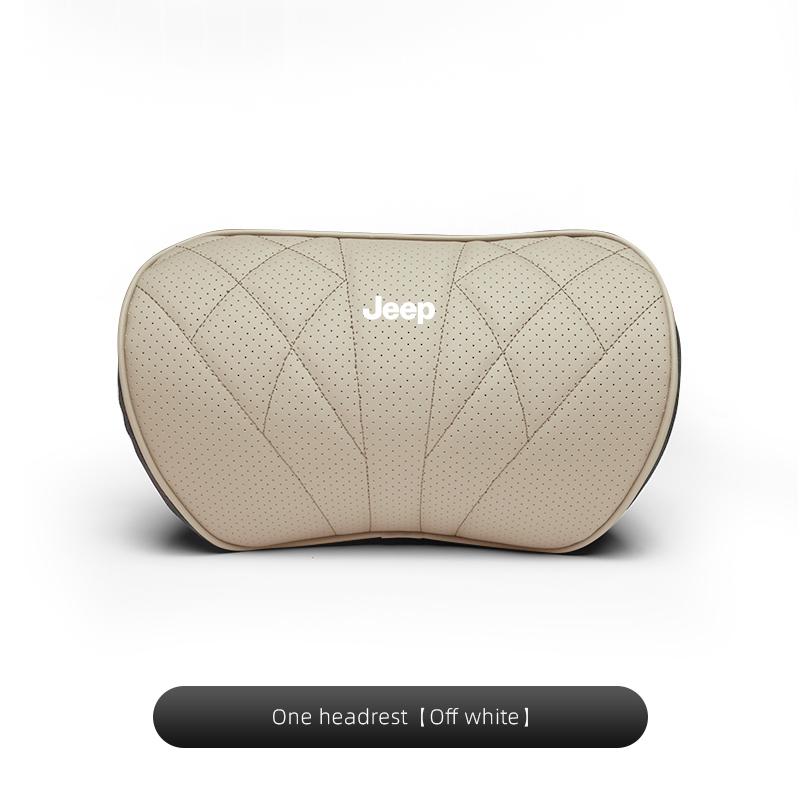 Quality Leather Car Cushion Waist Cushioning Seat Headrest For Jeep Grand Cherokee Wrangler JK Gladiator Compass Renegade Recon