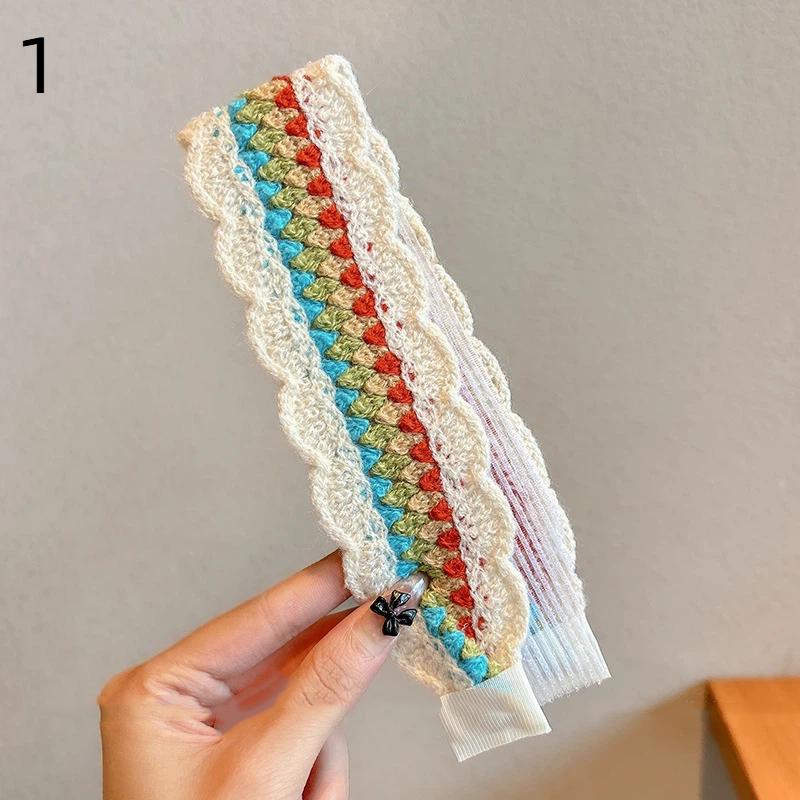 Soft and Comfortable Vintage Knitted Hair Hoops for Girls Daily Accessories