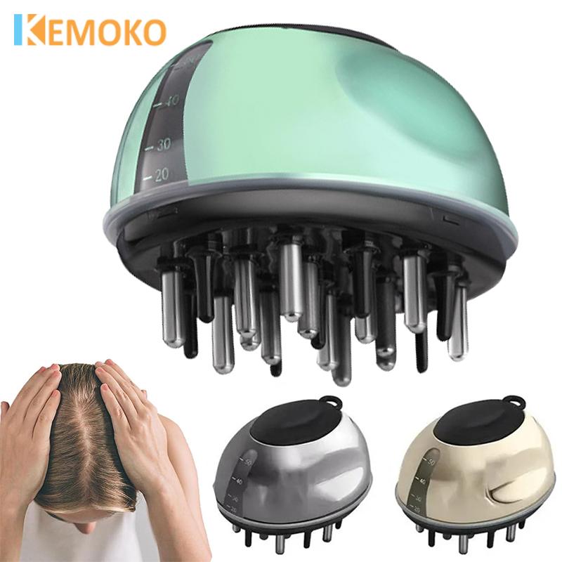 Scalp Applicator Head SPA Massager Roller Ball Brush Hair Growth Essential Oil Medicine Liquid Applicator Massage Comb Portable