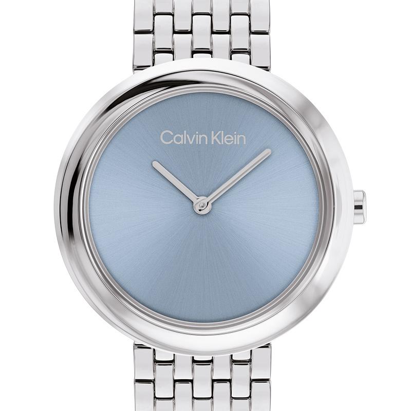 Calvin Klein Quartz Watch Steel Bracelet Blue Dial Milanese Weave Fashion Women watches 25100065CK