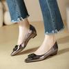 Pointed Single Shoes Women's Thick Heel 2025 Spring and Autumn New Huizhou Women's Shoes Soft Leather Small Fragrant Wind Light Mouth Comfortable Lo