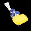 Yellow Aventurine, Sapphire Gemstone 925 Sterling Silver Jewelry Pendant 2.36" AH-5160