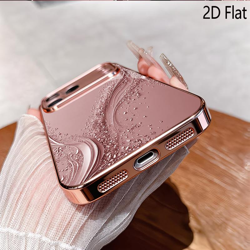 OldWave 2DFlat Для iPhone17 18 16 15 14 13 12 11 Pro Max XS XR 8 7Plus Чехол для телефона Ударопрочный Защитный Задняя крышка