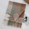 Stylish Design Classic British Imitation Cashmere Scarf Women Men Autumn Winter Plaid Warm Fringed Mufller Female Couple Scarf