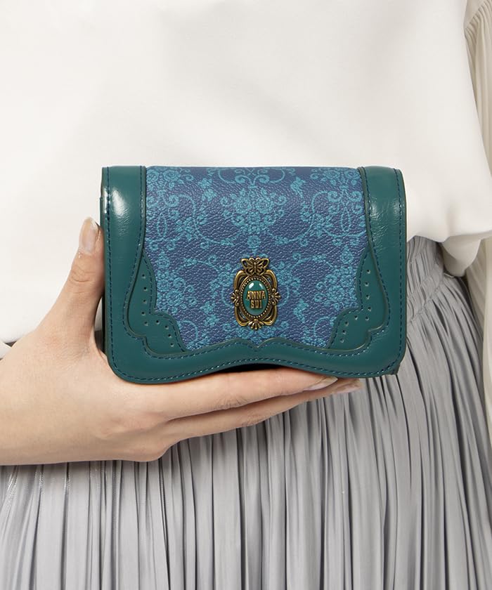 ANNA SUI Libre Billfold with Card 317881 Navy Bi-fold Wallet, Slots, Women's,