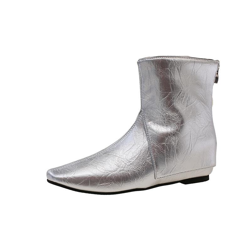Женские ботильоны из коровьей кожи первого слоя и короткие ботинки, новые осенне-зимние, с квадратным носком, боковой молнией, тонким каблуком, женские одинарные ботинки, короткие ботильоны