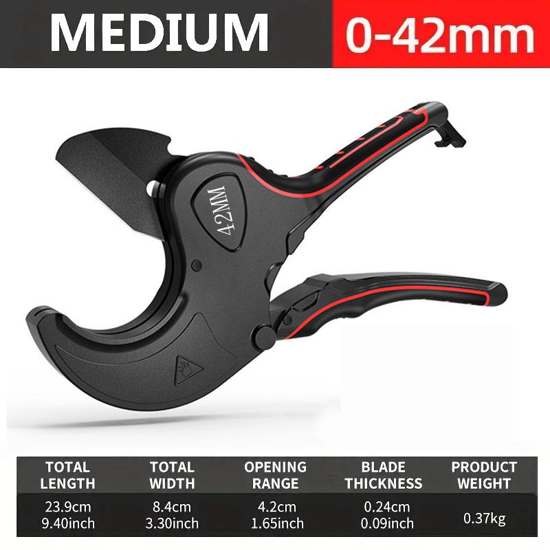 1pc Water Pipe Scissors Professional Hot Melt Pipe Scissors Pvc Pipe Cutter Pipe Self-locking Ratchet Pipe Knife Hand Tools