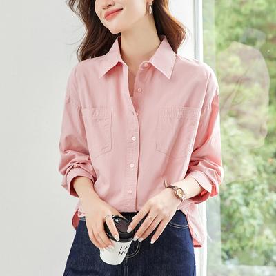 Рубашка с длинным рукавом для женщин в осеннем дизайнерском стиле, универсальная для работы и повседневной носки, белая