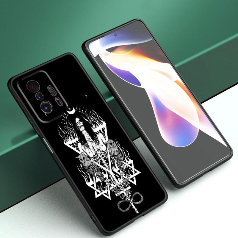 Демонический Сатанинский Страшный Череп Чехол для Телефона Для Xiaomi Mi A2 8 9 SE Note 10 10T 11 12 Lite 9T 11T 12S 12T Pro A3 6X 12X Черная Крышка