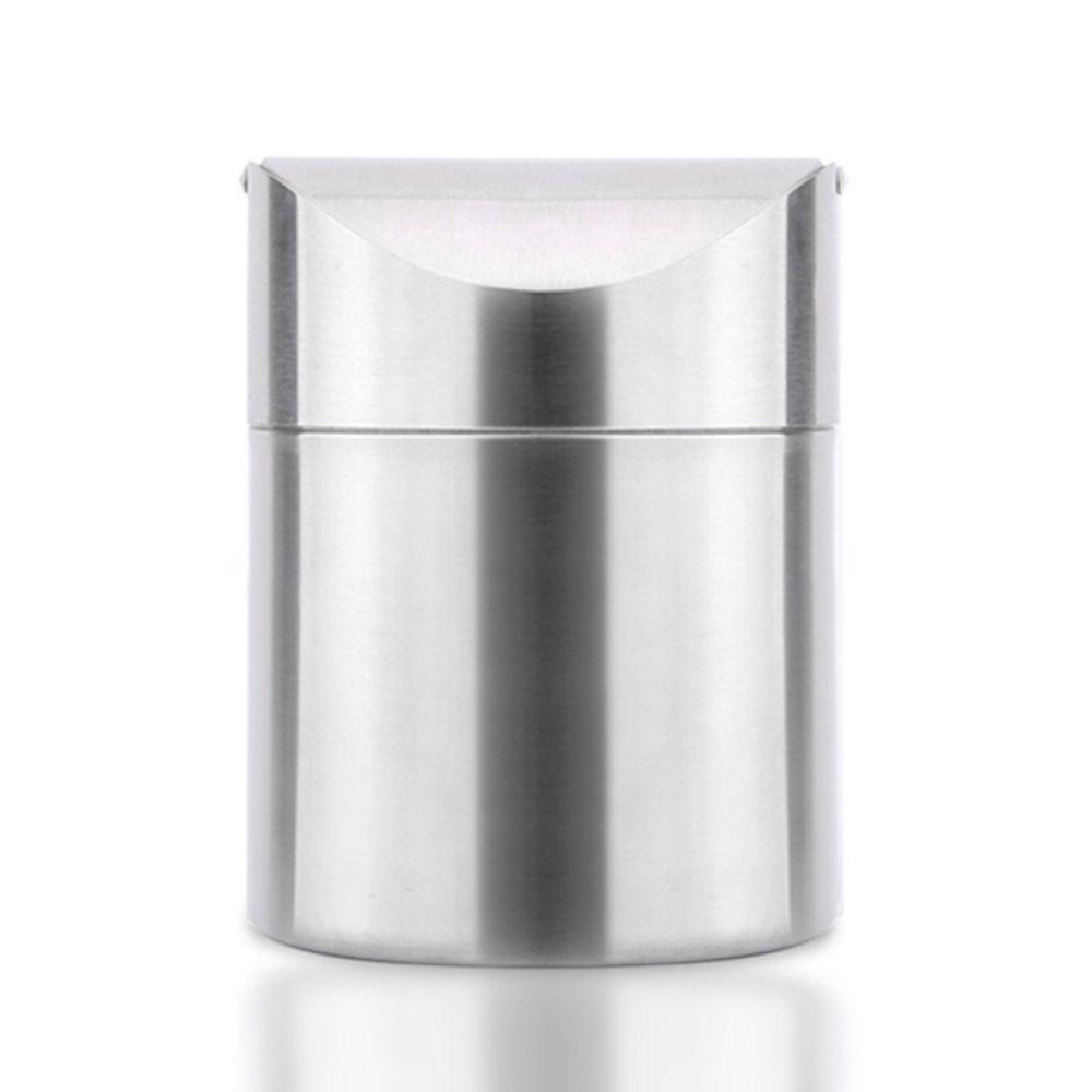 Dust-proof Mini Flip Trash Can Rust-proof Creative Storage Bin Desktop Trash Can Kitchen