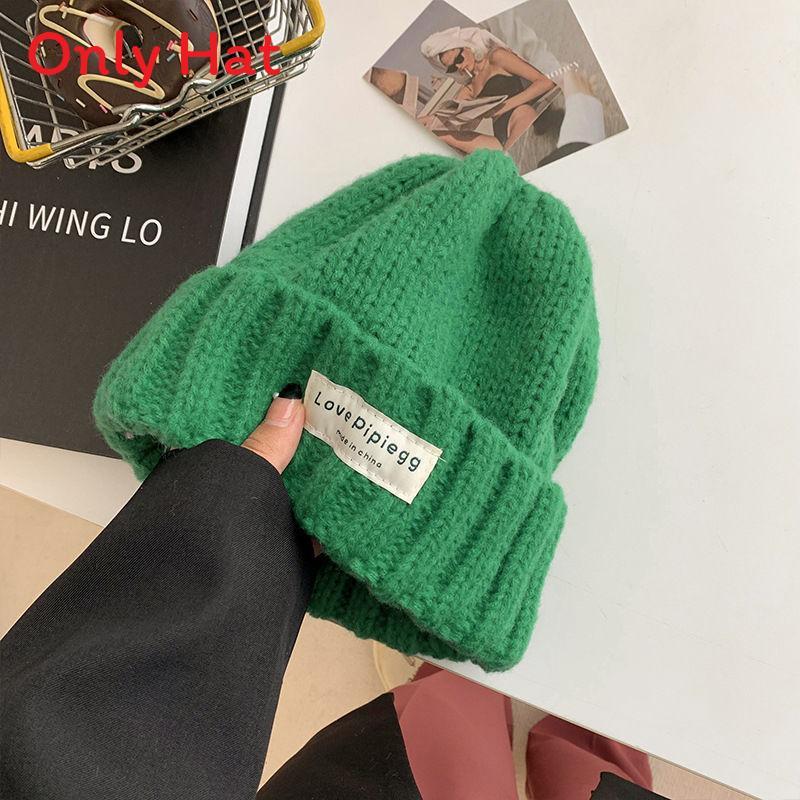 College Style Knitted Hat For Women With Warm Fleece For Winter Outdoor Activities