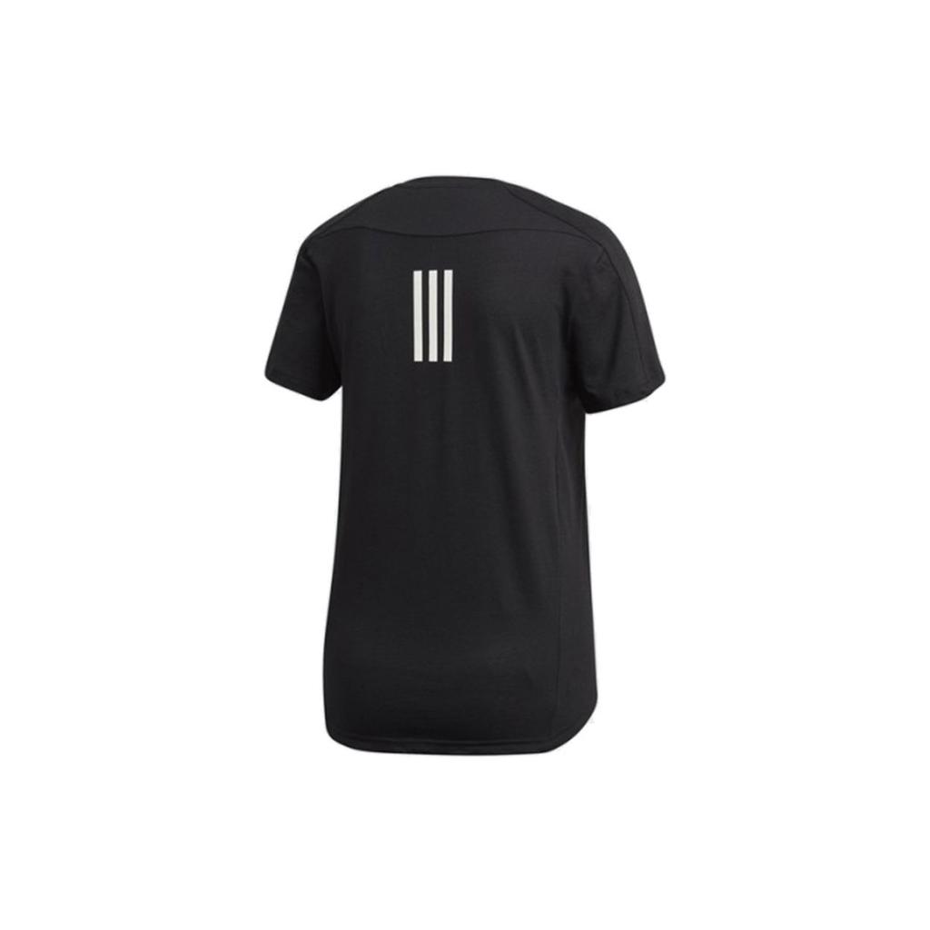 adidas Футболка для бега с коротким рукавом для тренировок, женские топы, черная, GC6649