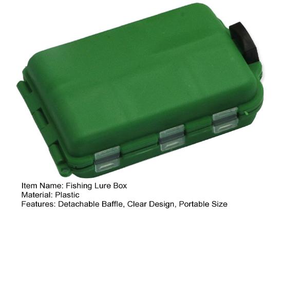 Double-sided Fishing Lure Box Detachable Baffle Portable Waterproof Heavy Duty Artificial Fishing Baits Accessories Organizer Storage Case Container