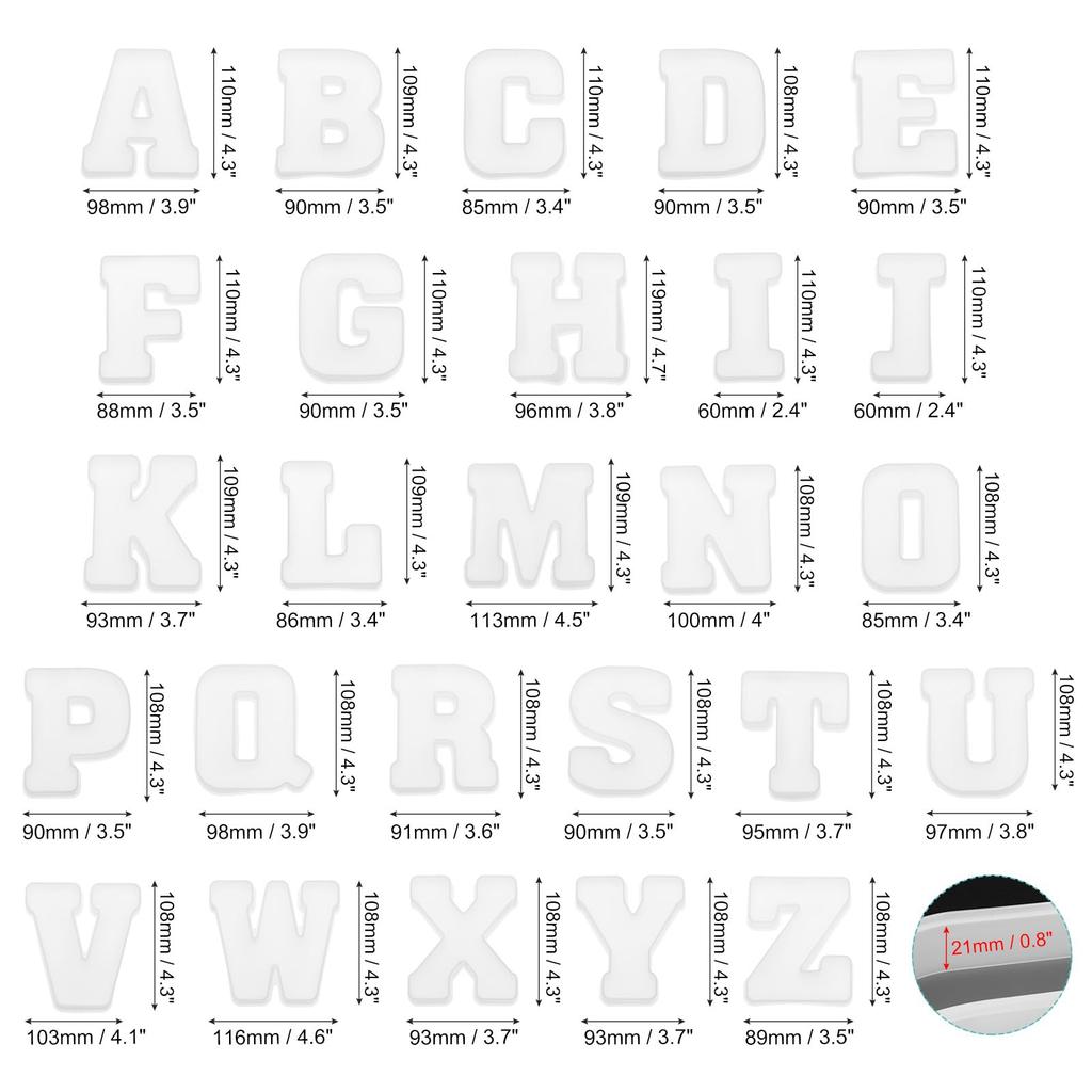 Uxcell заглавные буквы смоляная формовка заглавные буквы английский алфавит силиконовая форма слово знак искусство DIY ремесло украшение для вечеринки 26 штук AZ