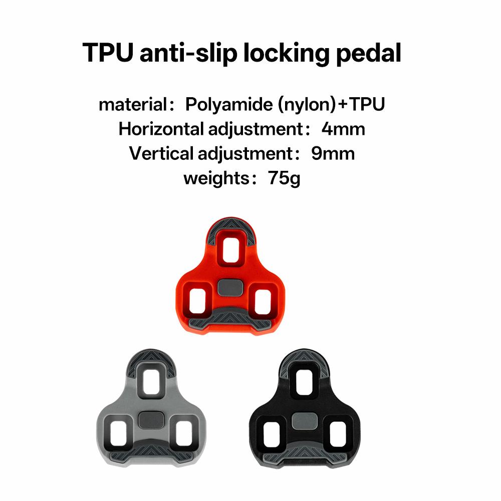 3-Hole Cycling Cleats Anti-Slip Bike Pedal Cleats for Look KEO Pedals Indoor Cycling Training